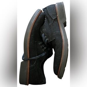 Dockers Black Denim Oxford Shoes with Contrast Stitching Size 8M